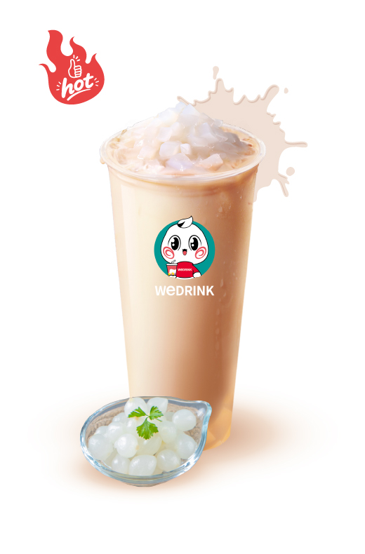 coconut jelly milk tea